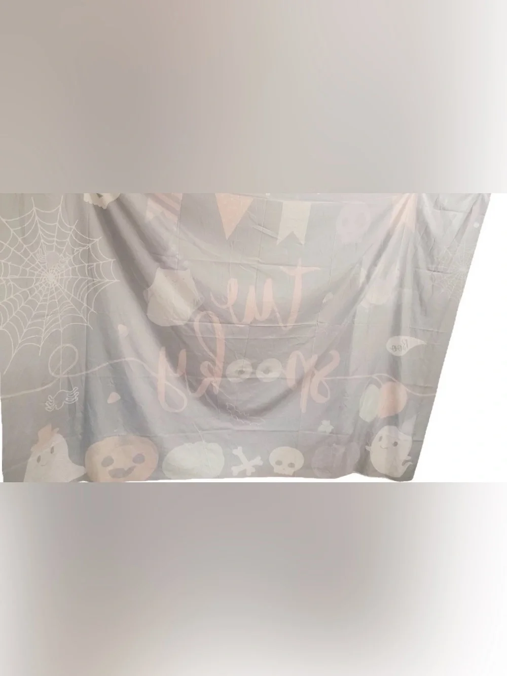 🔥🏷️Two Spooky Halloween Party Backdrop - Black and Orange